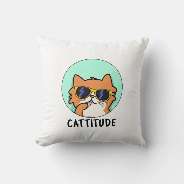 Kattenattitude Grappige Kattengrap  Kussen (Voorkant)