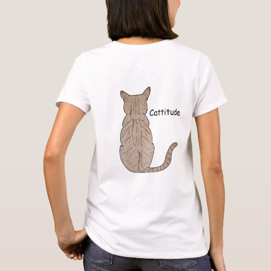 Kattenattitude T-shirt (Achterkant)