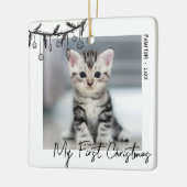 Kattenbaby Mijn Eerste Kersthuisdier Foto Keramisch Ornament (Links)