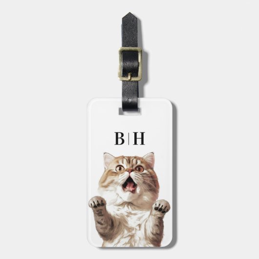 Kattenbagage label bagagelabel (Voorkant verticaal)