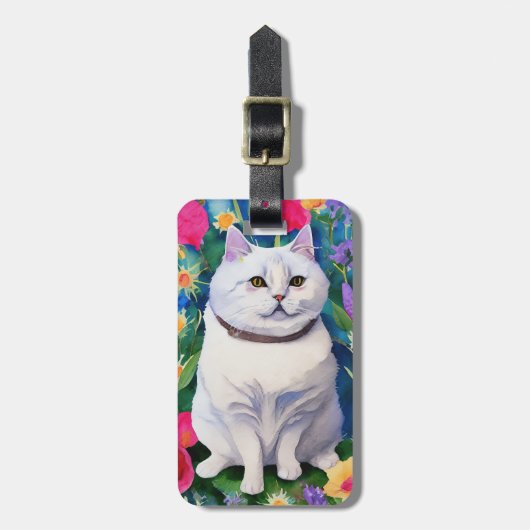 Kattenbagage label bagagelabel (Voorkant verticaal)