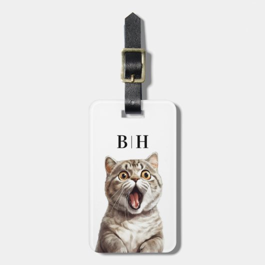 Kattenbagage label bagagelabel (Voorkant verticaal)