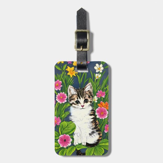 Kattenbagage label bagagelabel (Voorkant verticaal)
