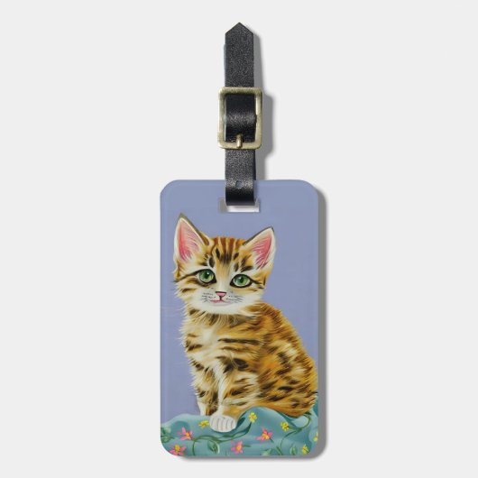 Kattenbagage label bagagelabel (Voorkant verticaal)