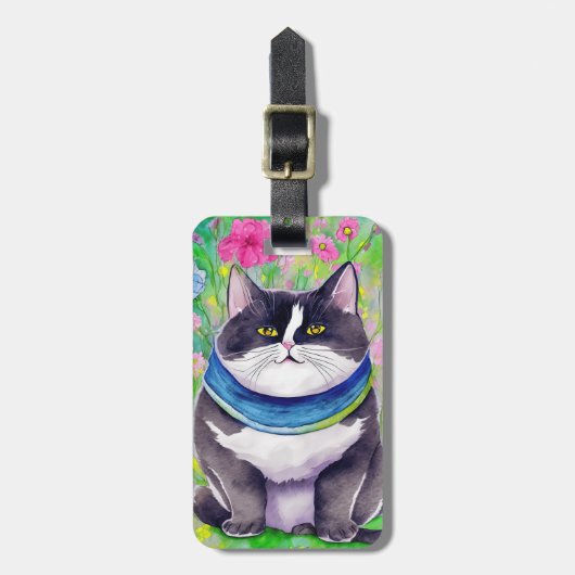 Kattenbagage label bagagelabel (Voorkant verticaal)