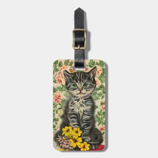 Kattenbagagelabel Bagagelabel (Voorkant verticaal)