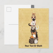 kattenbak briefkaart (Voorkant / Achterkant)