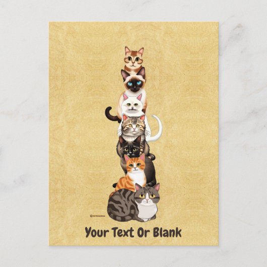 kattenbak briefkaart (Voorkant)
