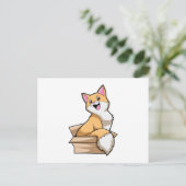 Kattenbak Briefkaart (Staand voorkant)