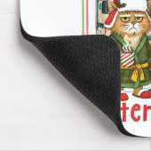 Kattenbak is Vol Kerstmis Funny Kattenliefhebbers Muismat (Hoek)