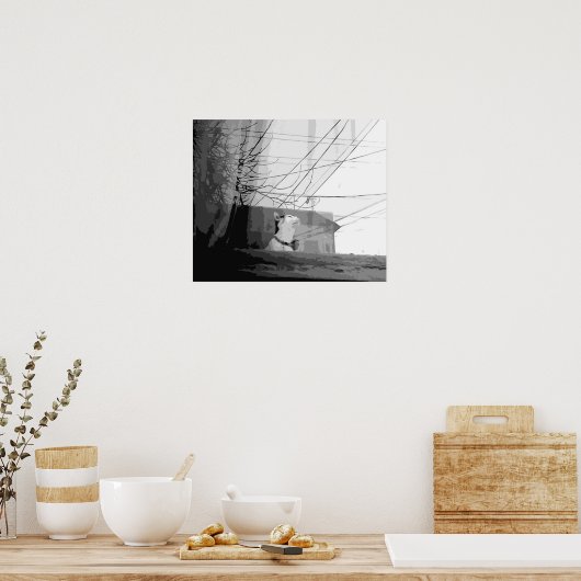 Kattenbakken Poster (Keuken)