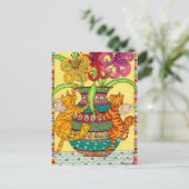 Kattenbakkerijen met  luizen briefkaart (Staand voorkant)