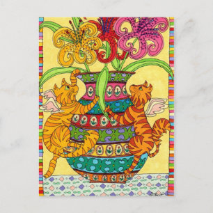 Kattenbakkerijen met luizen briefkaart