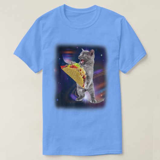 Kattenbaksteen in de ruimte - funderingen voor kat t-shirt (Design voorkant)