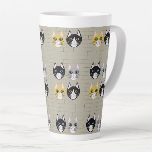 Kattenbaksteen Latte Mok (Rechterhoek)