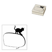 kattenballonjournaal rubberstempel (Gestempeld)