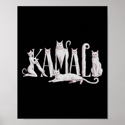 Kattenbelettering Art - Kamala Harris 2024 Poster (Voorkant)