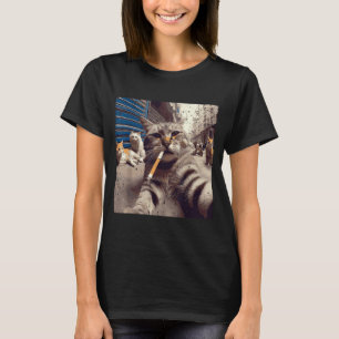 Kattenbende Straatkatten Selfie Grappige Meme Humo T-shirt