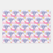 Kattenbergen en winterbergen met een Schattigee zo Inpakpapier Vel (Voorkant 3)