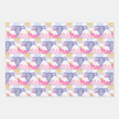 Kattenbergen en winterbergen met een Schattigee zo Inpakpapier Vel (Voorkant)