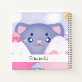 Kattenbergen en winterbergen met een Schattigee zo Notitieboek (Achterkant)