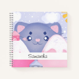 Kattenbergen en winterbergen met een Schattigee zo Notitieboek