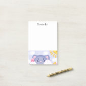 Kattenbergen en winterbergen met een Schattigee zo Post-it® Notes (Op bureau)