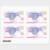 Kattenbergen en winterbergen met een Schattigee zo Rechthoekige Sticker (Vel)