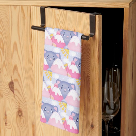 Kattenbergen en winterbergen met een Schattigee zo Theedoek (Derde Gevouwen)