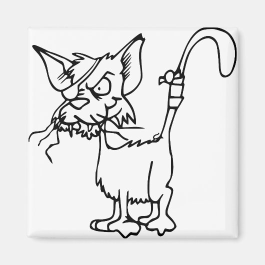 Kattenbestrijding Gewonnen dierlijk bandenkastveld Magneet (Voorkant)