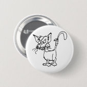 Kattenbestrijding Gewonnen dierlijk bandenkastveld Ronde Button 5,7 Cm (Voorkant /achterkant)
