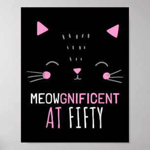 Kattenbezitter 50e verjaardag Kattenliefhebber 50 Poster