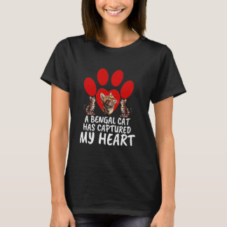 Kattenbezitter EEN BENGALSE KAT HEEFT MIJN HART GE T-shirt