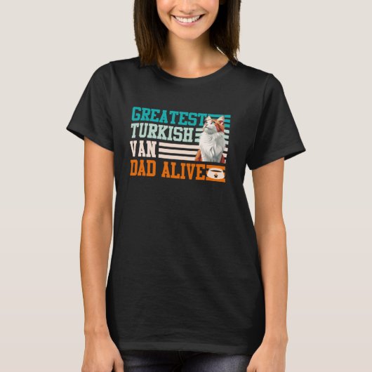 Kattenbezitter GROOTSTE TURKSE VAN PAPA Ooit Vinta T-shirt (Voorkant)