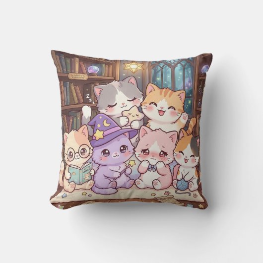 Kattenbibliotheek Vrienden Kussen (Voorkant)