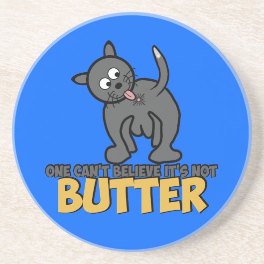 Kattenblaadjes Zandsteen Onderzetter (Voorkant)