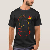 Kattenblad Herfst Hallo T-shirt (Voorkant)
