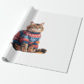 Kattenblad val Hallo herfst Grappige kat Kattenlie Cadeaupapier (Uitgerold)