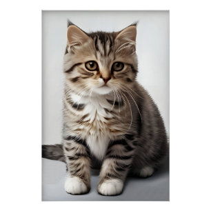 Kattenblik verloren in de tijd perfect poster