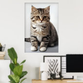 Kattenblik Verloren in Tijd Poster (Thuiskantoor)