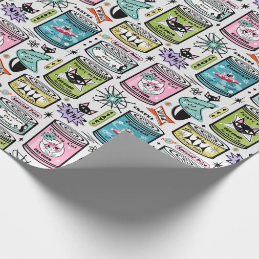  kattenblikken op Bleek grijs © studioxine Cadeaupapier (Hoek)