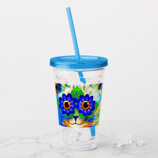 Kattenbloem Ogen Acryl Drinkbeker (Voorkant ijs)