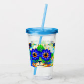 Kattenbloem Ogen Acryl Drinkbeker (Achterkant)