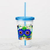 Kattenbloem Ogen Acryl Drinkbeker (Voorkant)