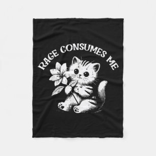 Kattenbloem Waaiert Uit Funny Zegt Kitten Vrouwen Fleece Deken