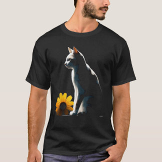 Kattenbloemen Kunstwerk  Katten Motief Dier Kat T-shirt