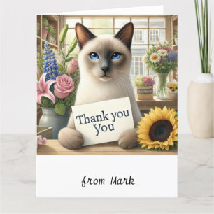 Kattenbloemist "Stuur pure-perfecte dankbaarheid m Bedankkaart