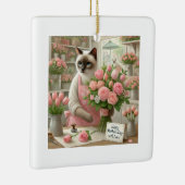 Kattenbloemist voor Moederdag Cat MOM Keramisch Ornament (Rechts)