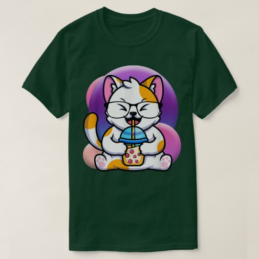 kattenbob eet ramen , anier kawaii neko , kattenee t-shirt (Design voorkant)