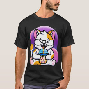 kattenbob eet ramen animatie kawaii neko katteeten t-shirt